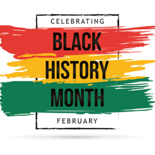 Red, Yellow, and Green image for black history month. 